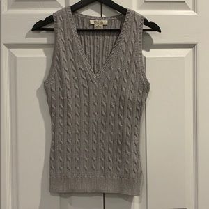 Michael Kors grey/metallic knit top